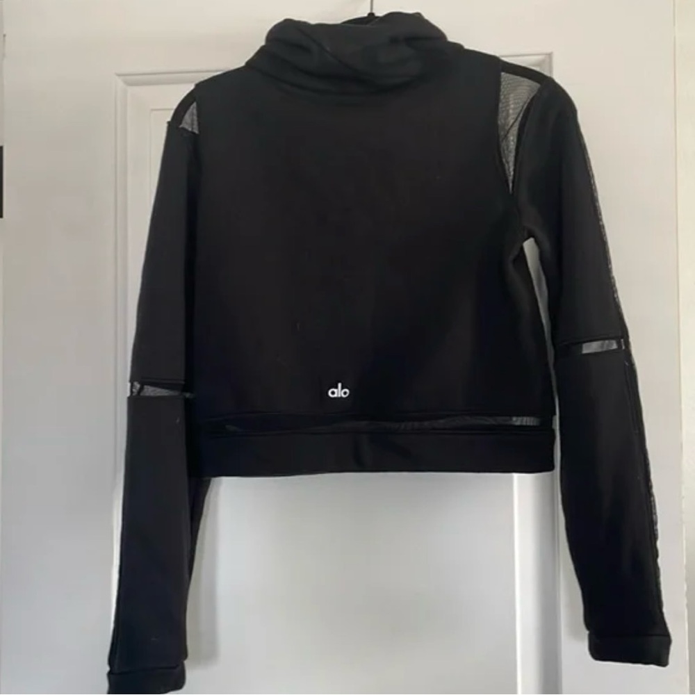 Alo Yoga cotton and mesh turtleneck sweatshirt L - Picture 2 of 6